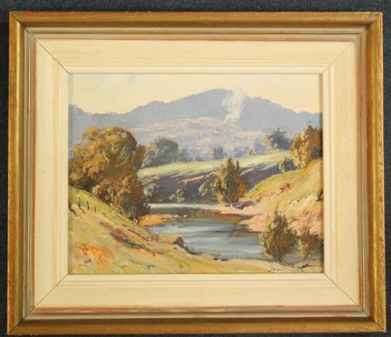 Leonard Long (Australian 1911-2013) The Kangaroo River at Kangaroo Valley, New South Wales, 7.5 x 9.5in.